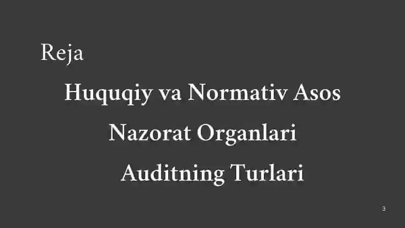 osiyo davlatlarida audit tizimi 2