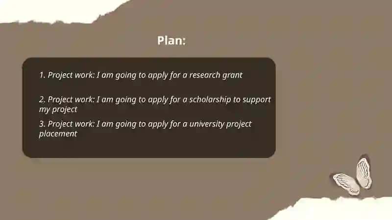 Project work: I am going to apply 2