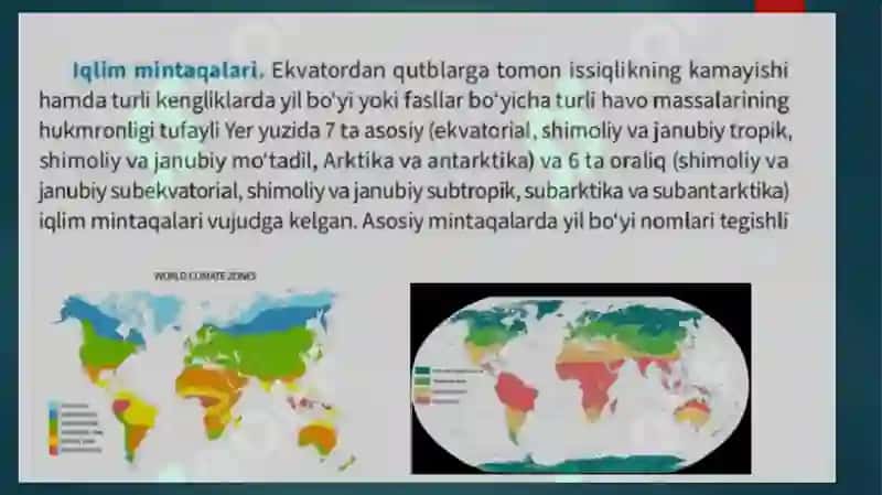 Iqlim mintaqalari va o'lkalari 2