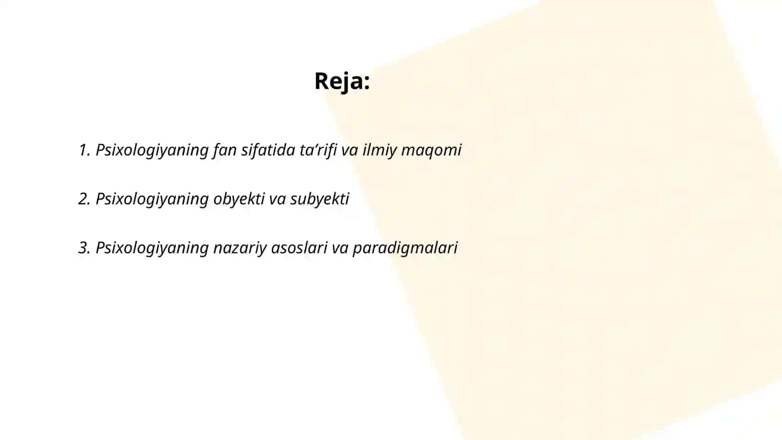 Psixologiya fan sifatida 2