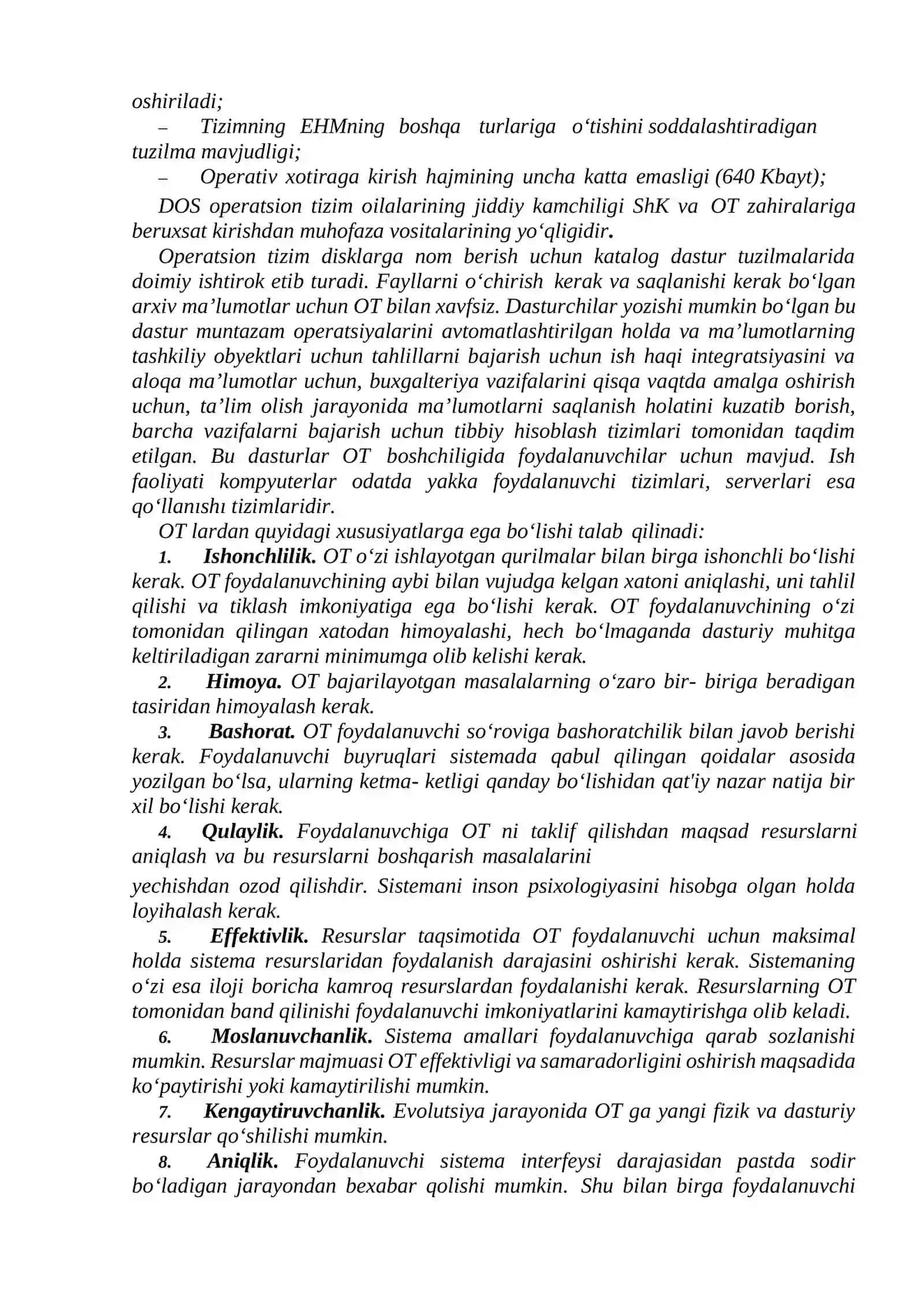 Kompyuterning dasturiy ta’minoti. Operatsion tizim 2
