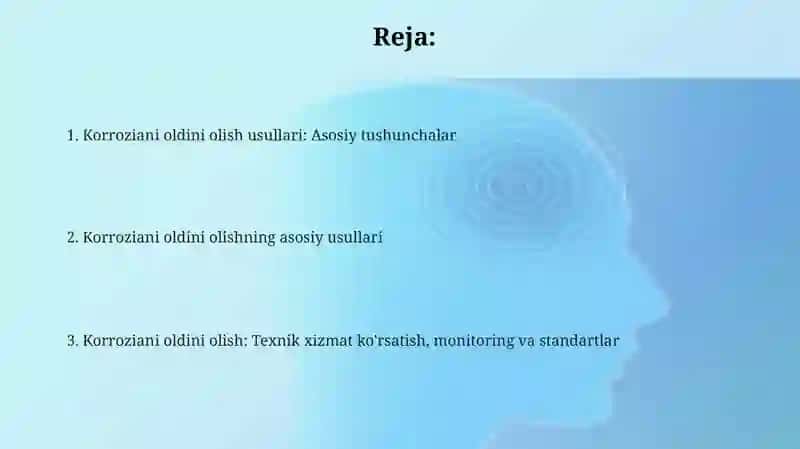 Korroziyani yo'qotish usullari 2