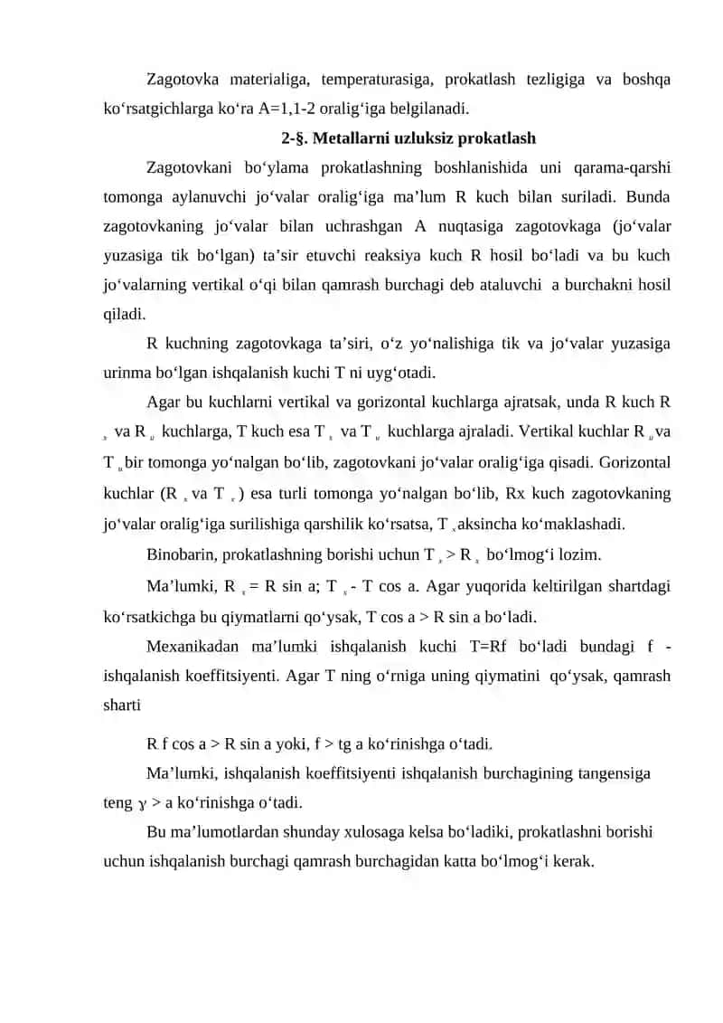 Metallarni prokatlash 2