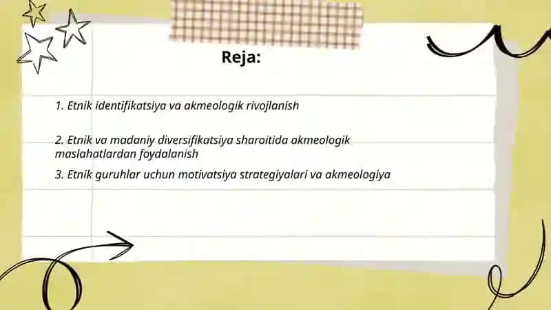 Etnik akmeologiya.Psixologik va akmeologiya maslahat strategiyalari 2