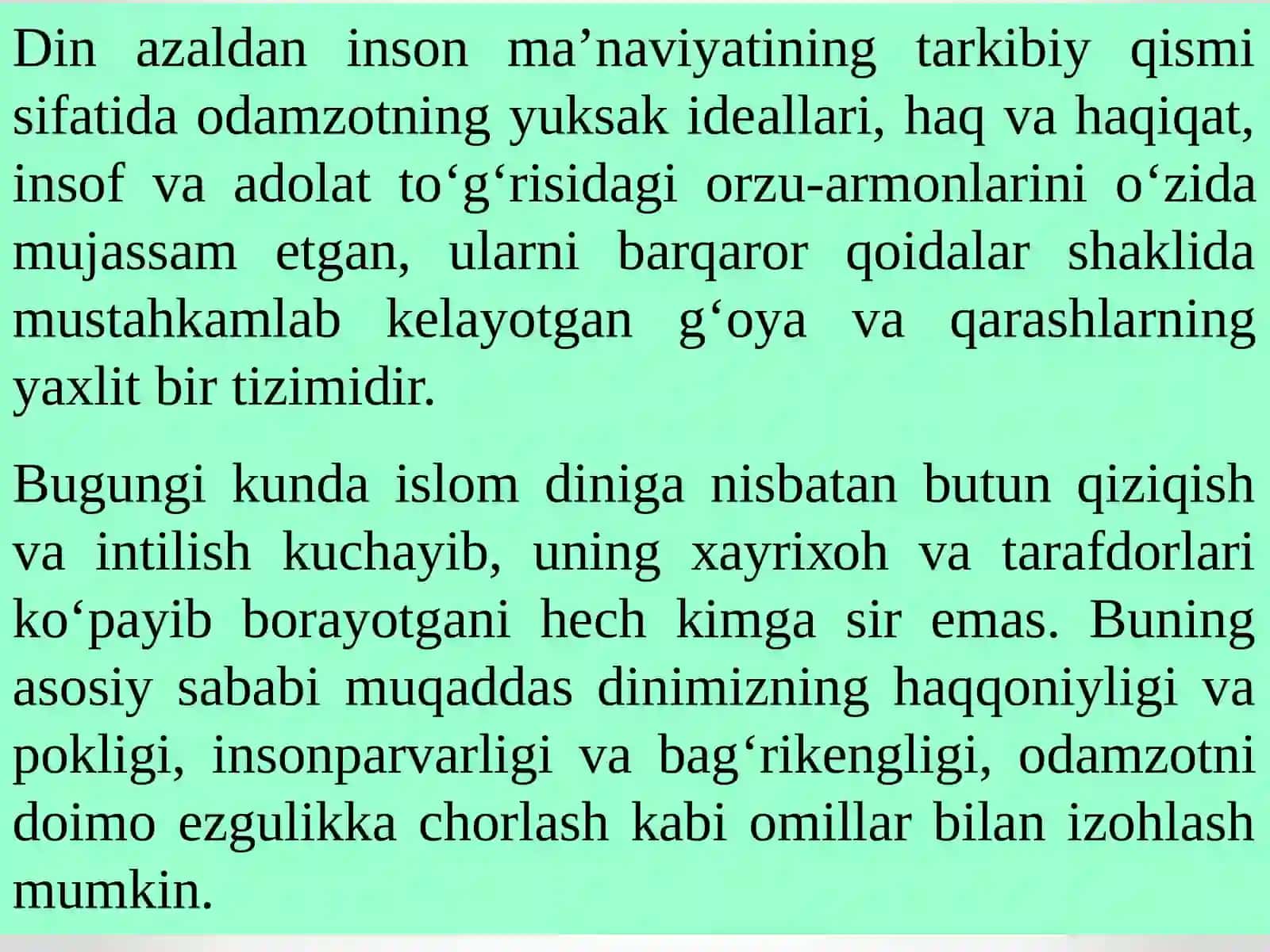Zamonaviydiniy harakatlar va sektalar 2