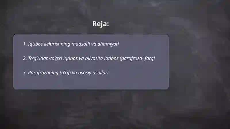Iqtibos Keltirish va Parafraza 2