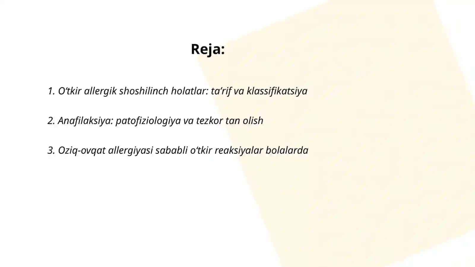 Oʻtkir allergik shoshilinch holatlar 2