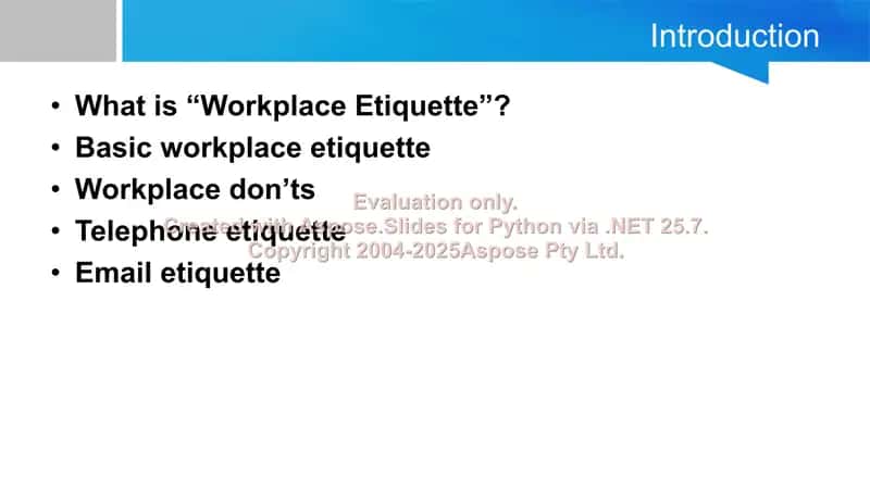 Workplace Etiquette and Responsibility 2