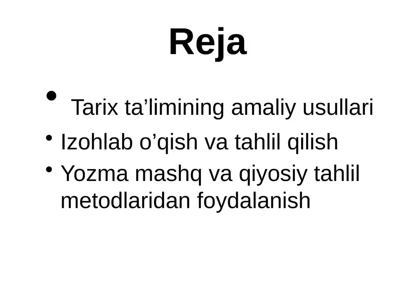 Tarix ta’limining amaliy usullari 2