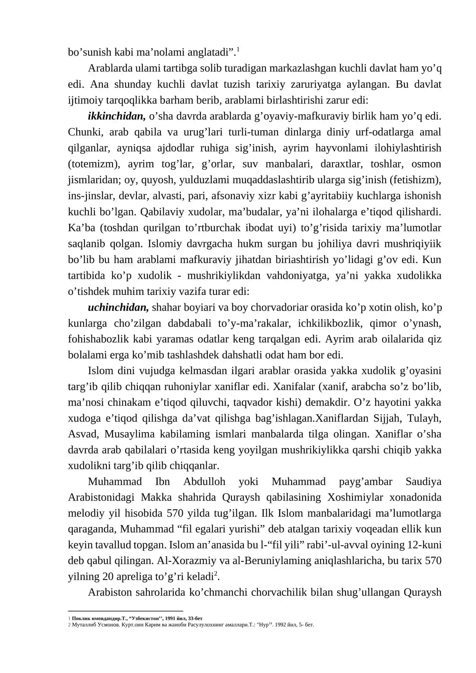 ISLOM DINI TARIXI VA MOHIYATI 2