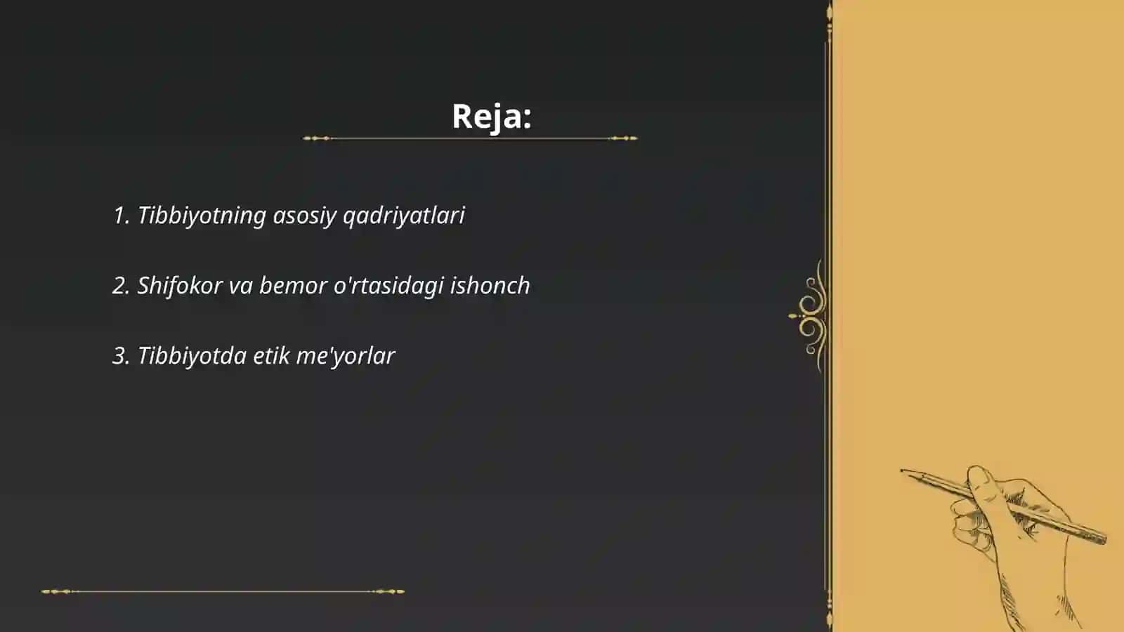 Tibbiyotning asosiy qadriyatlari 2