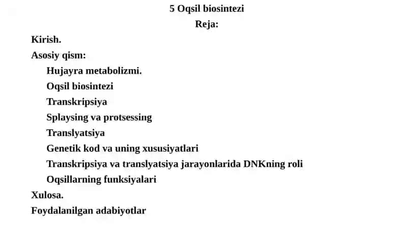Oqsil biosintezi 2
