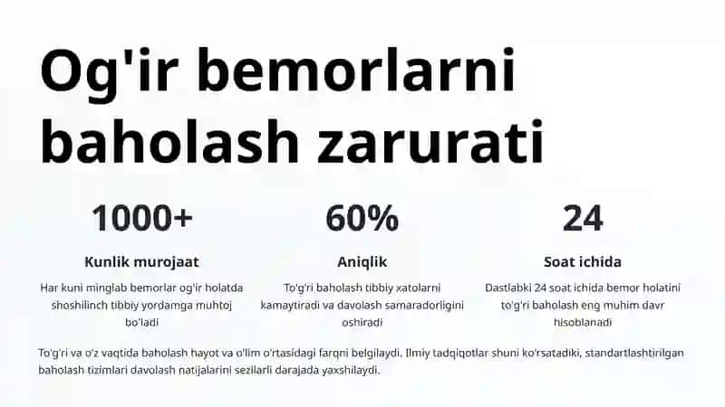 Og'ir bemorlarni baholash mezonlari: GCS va APACHE II 2