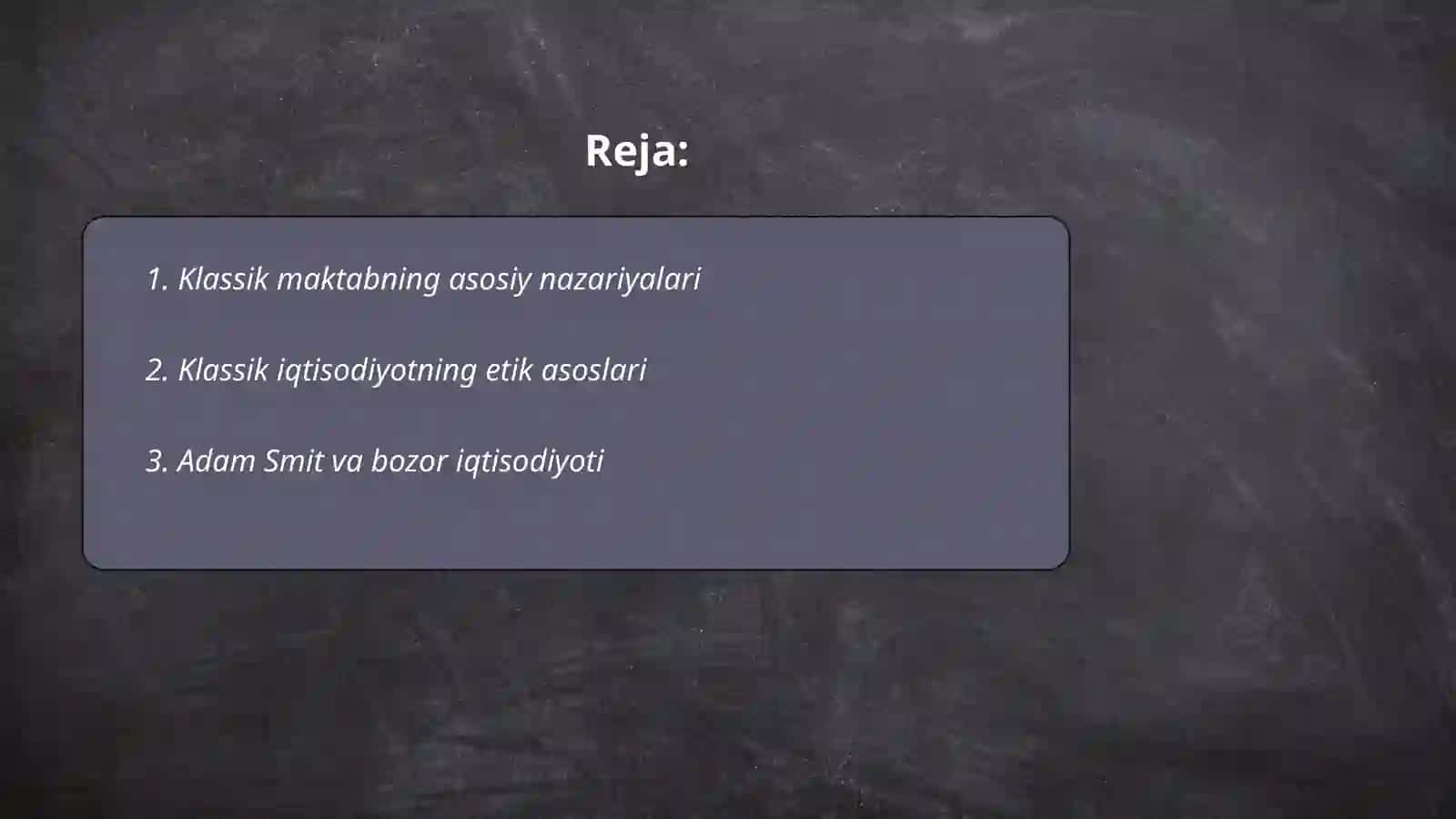 Klassik maktabning iqdisodiy ta'limotlari 2