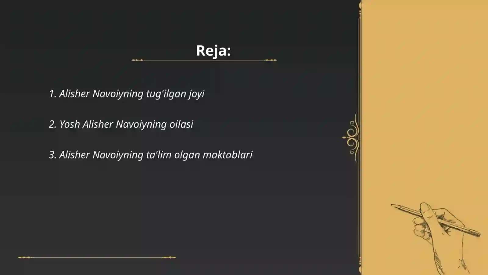 Alisher Navoiyning yoshlik yillari 2