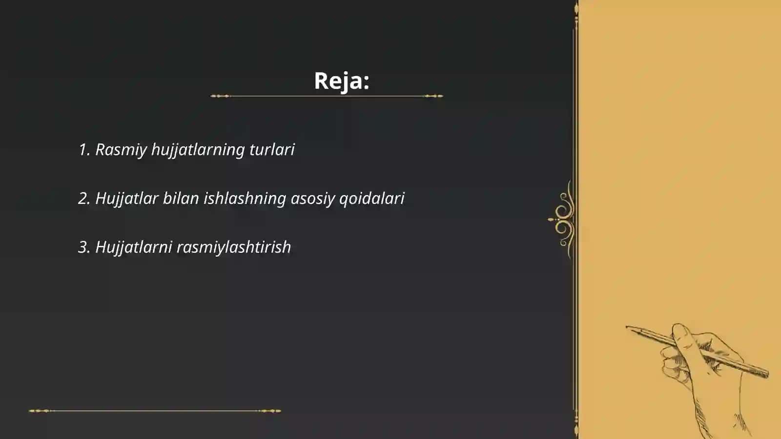Rasmiy ish yuritish asoslari 2
