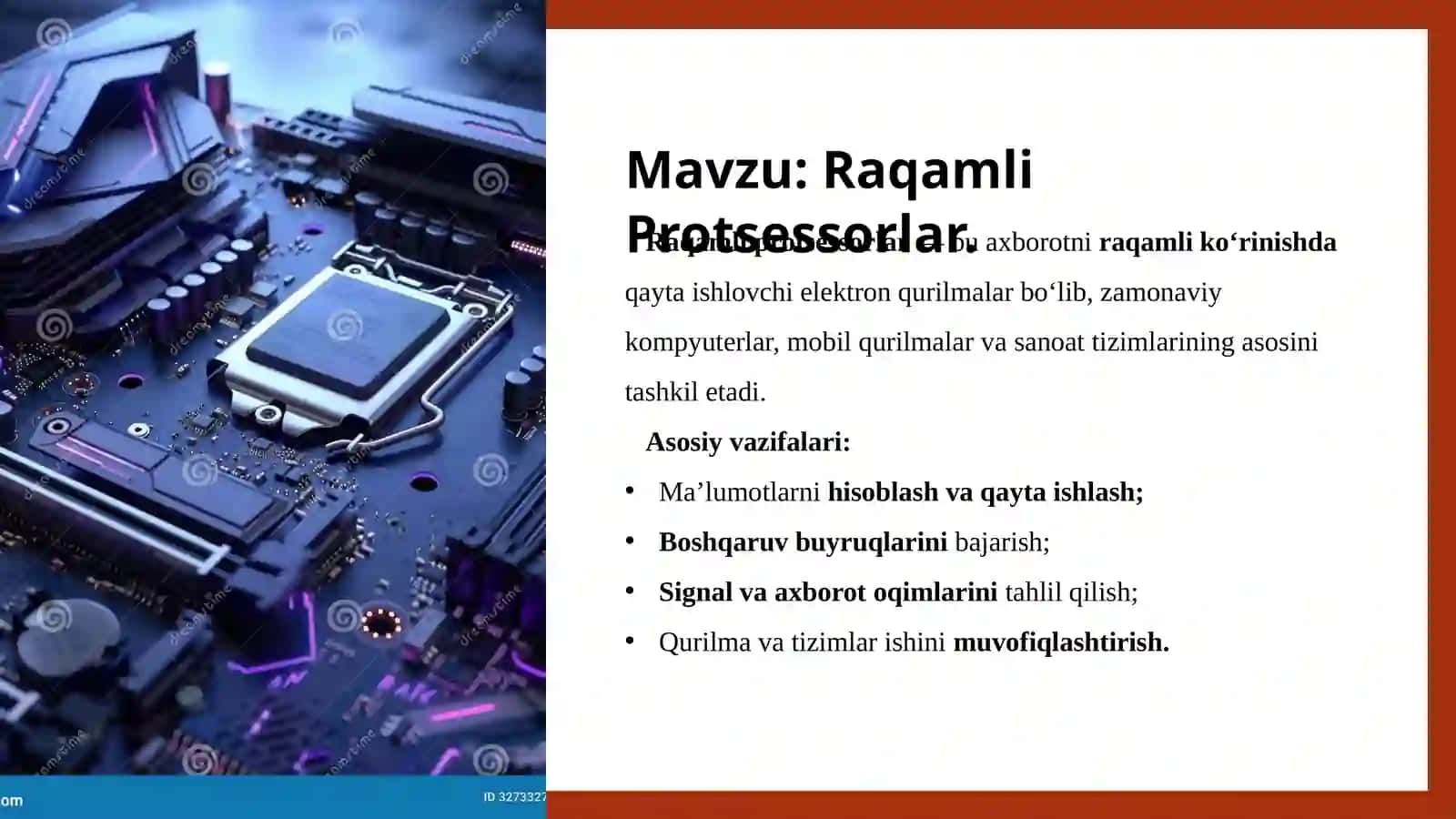 Raqamli protsessorlar. 2