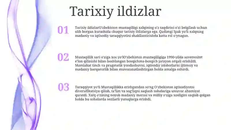 OʻZbekistonning OʻZiga Xos Istiqlol Va Taraqqiyot YoʻLi 2