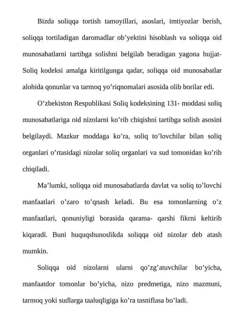 Soliq munosabatlari 2