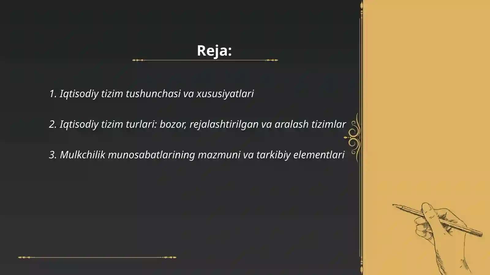 Iqtisodiy tizim va uning mulkchilik munosabatlari 2