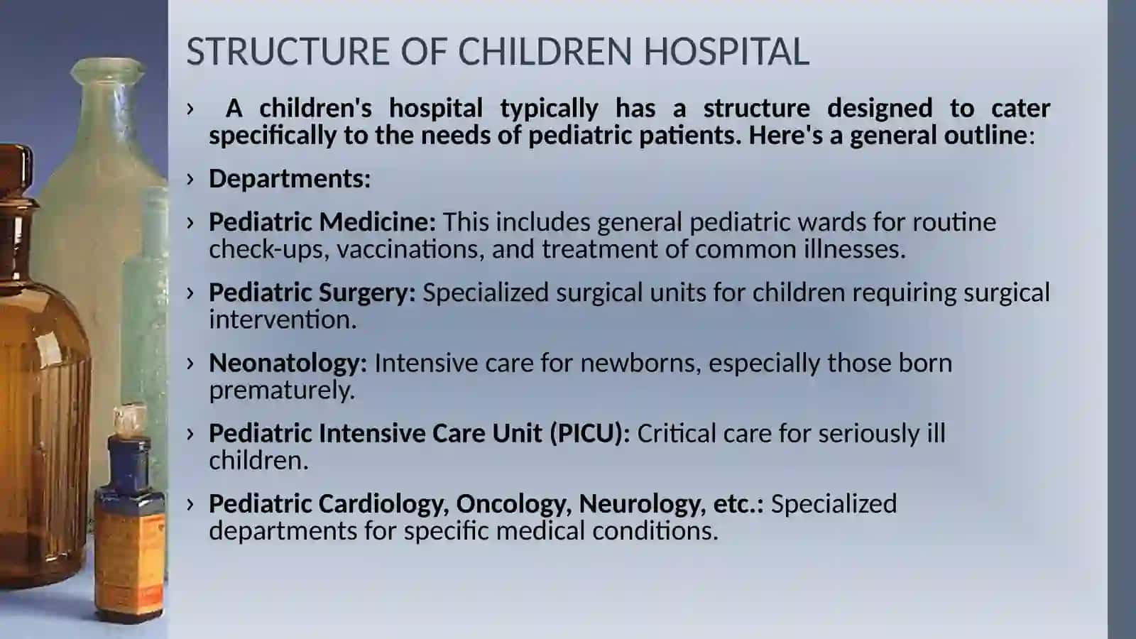 STRUCTURE OF CHILDREN HOSPITAL 2