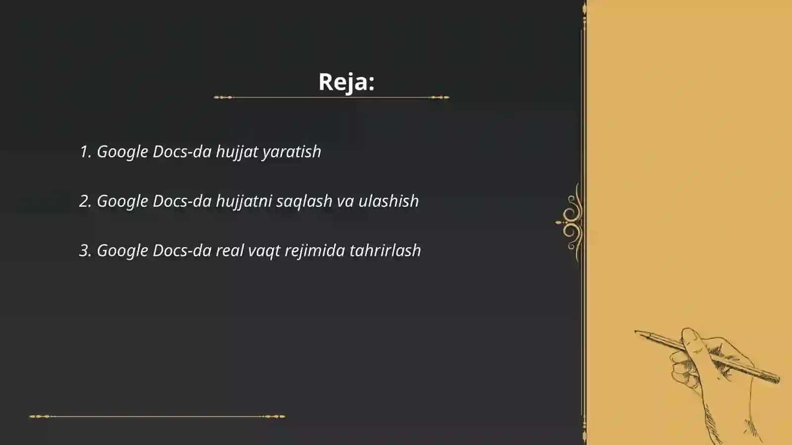 Google Docs-da hujjat yaratish 2