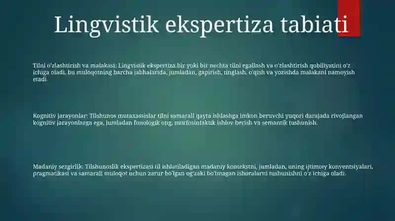 Neyminglar BoʻYicha Lingvistik Expertiza 2