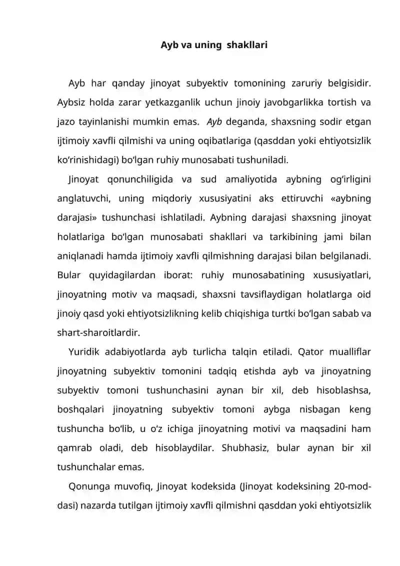 Ayb Tushunchasi va Shakllari 2