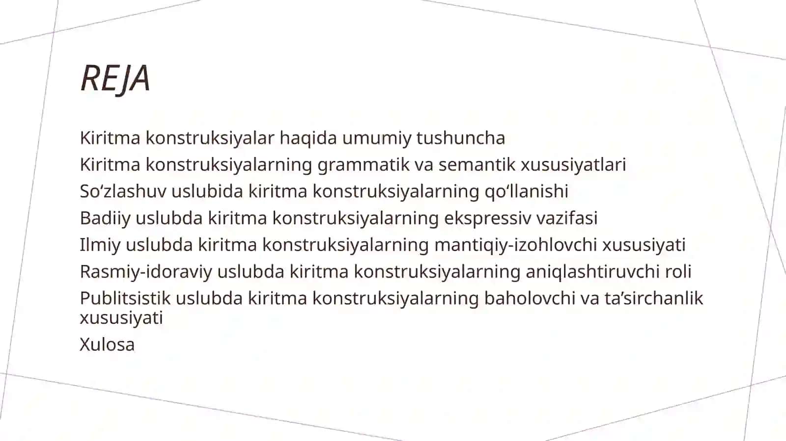 Kiritma konstruksiyalarining uslublarda ifodalanishi 2