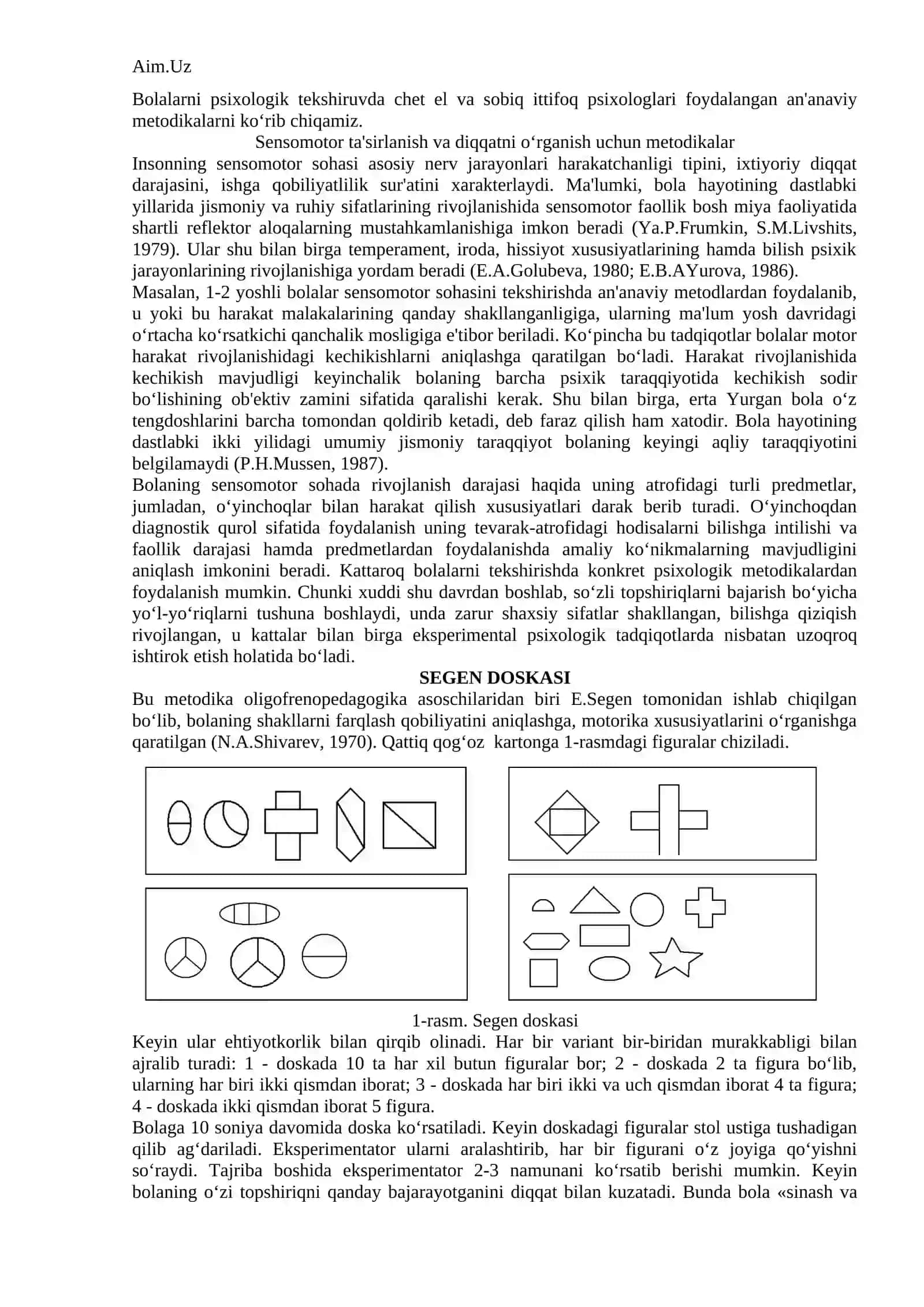 Bilish jarayonlari psixodiagnostikasi 2
