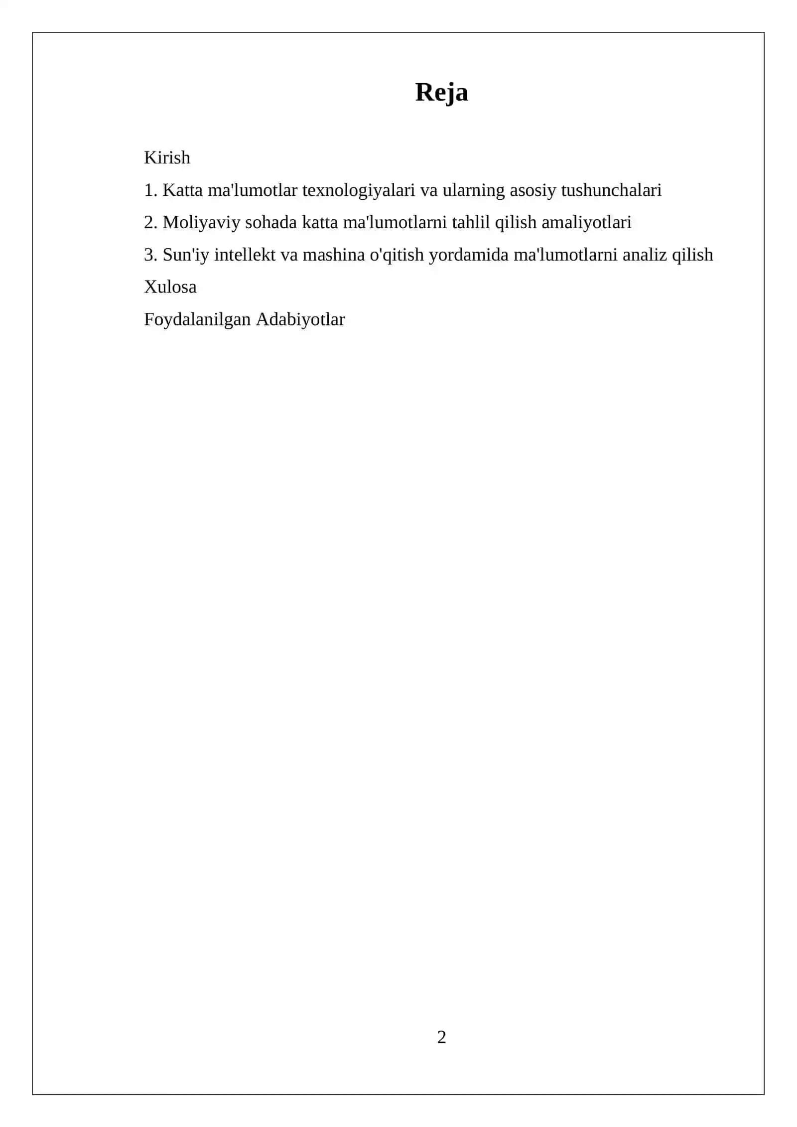 Ma'lumotlar Tahlili (Big Data) Ta'limi 2