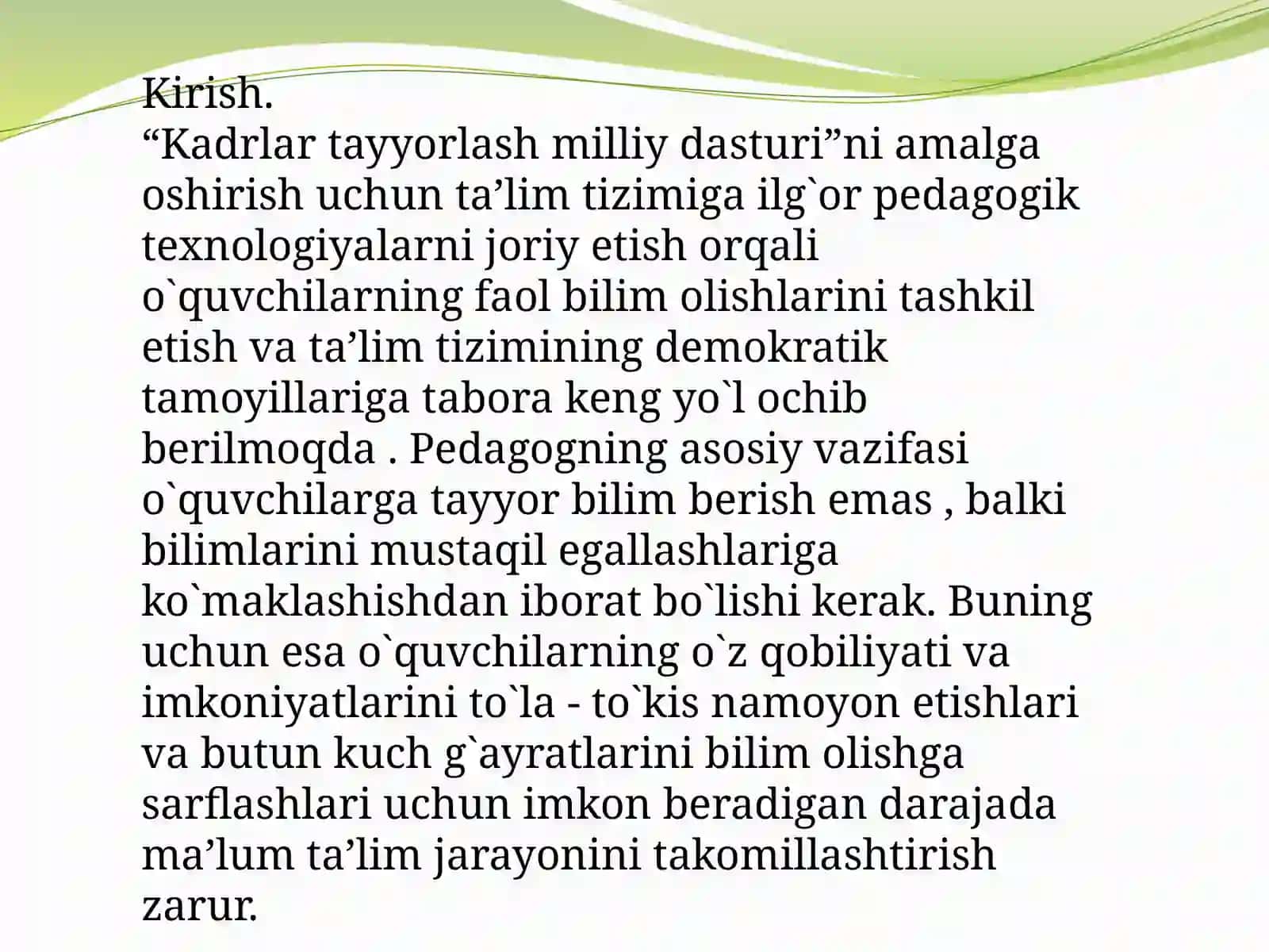 Kadrlar tayyorlash milliy dasturi 2