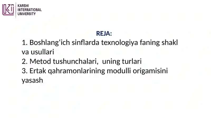 Texnologiyata’limining shakl va metodlari 2