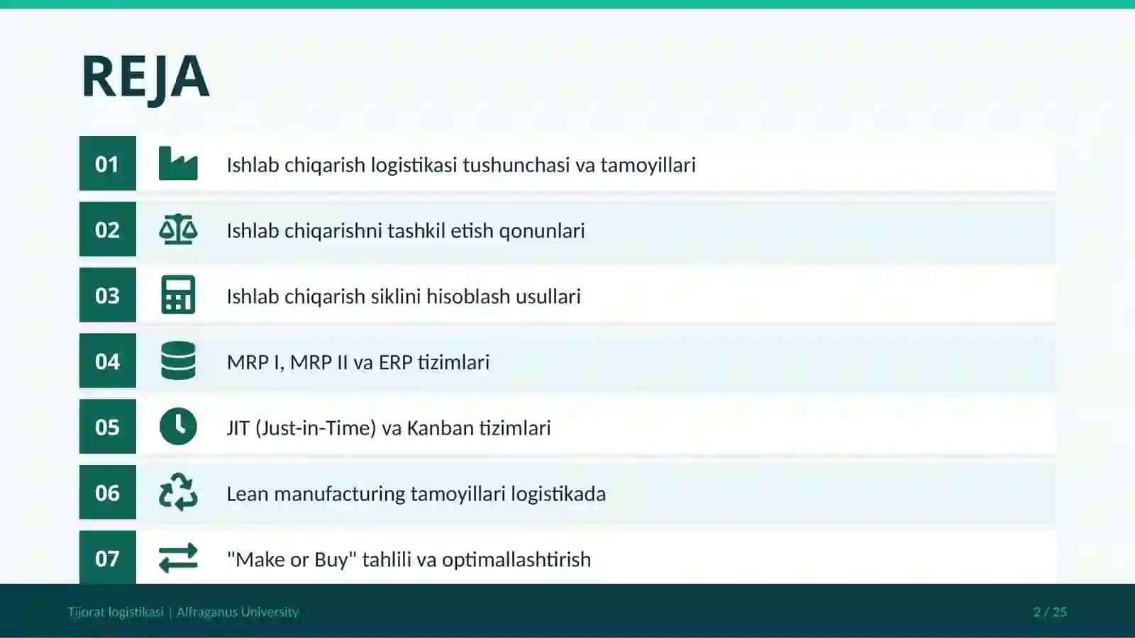Ishlab chiqarish logistikasi 2