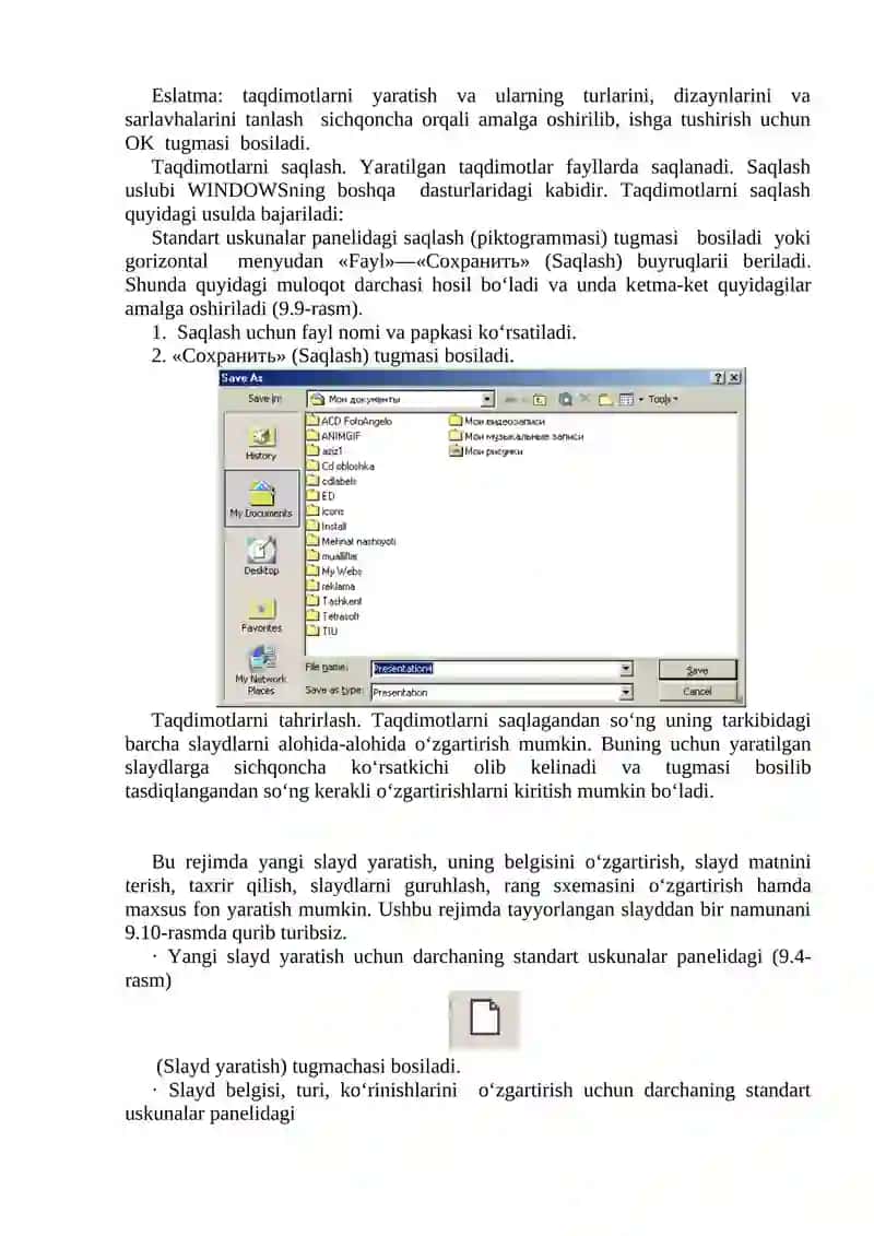 Power Pointda taqdimotlar yaratish 2