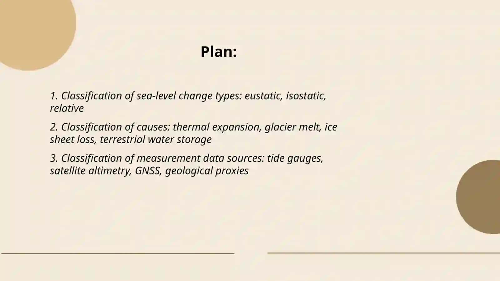 Classification of Rising Sea Levels and Climate Change 2
