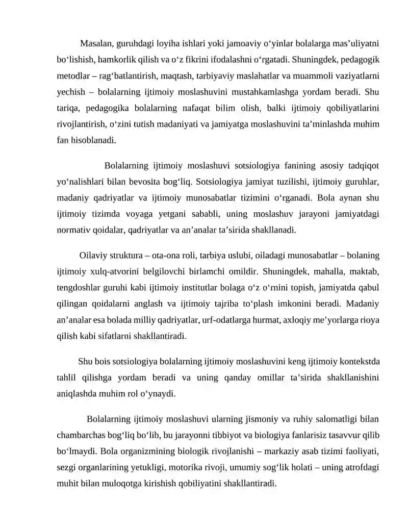 Bolalarning ijtimoiy moslashuvi 2