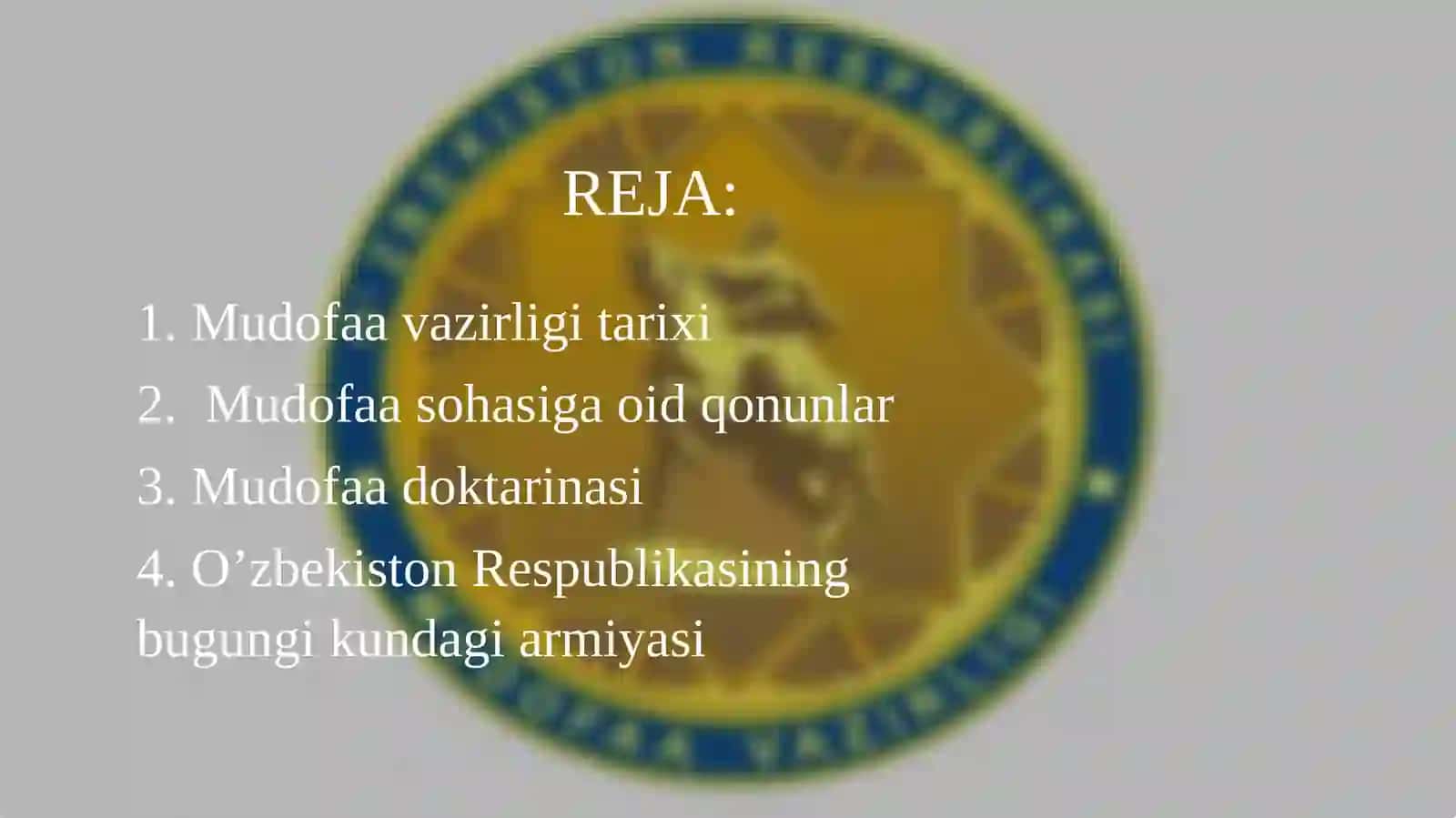 Mudofaa vazirligi tarixi 2