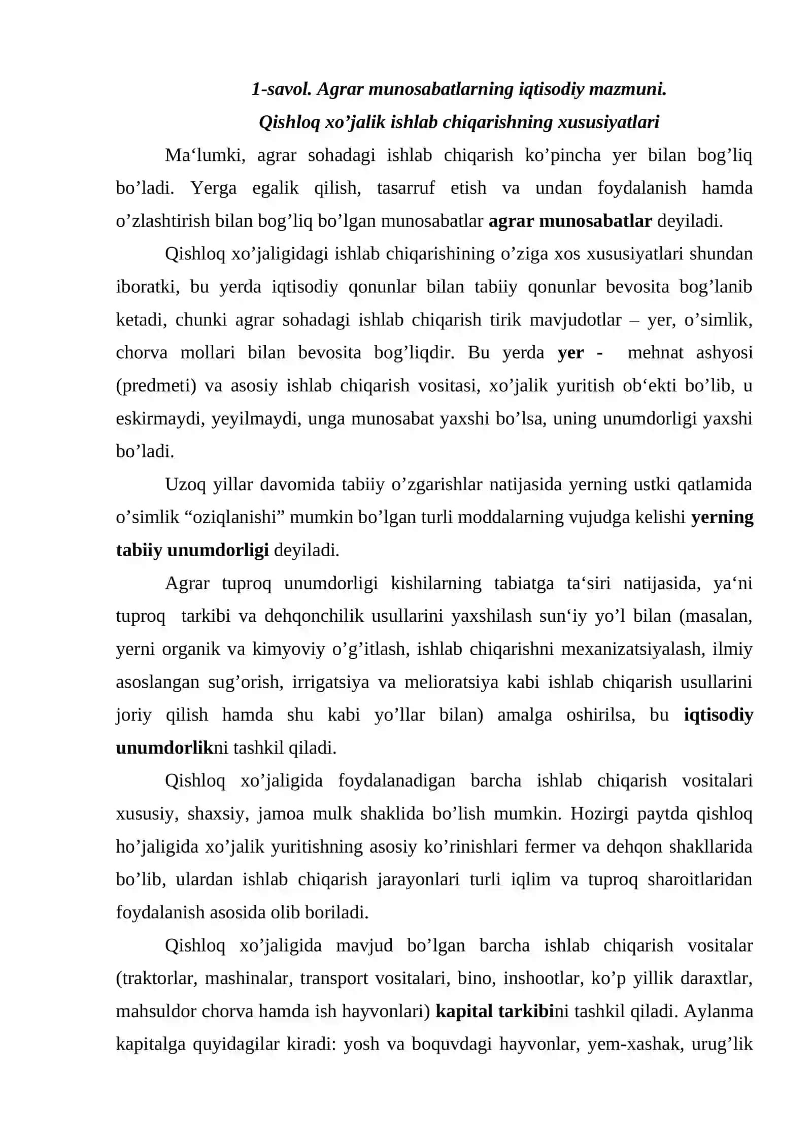 Agrar munosabatlar va agrobiznyes 2