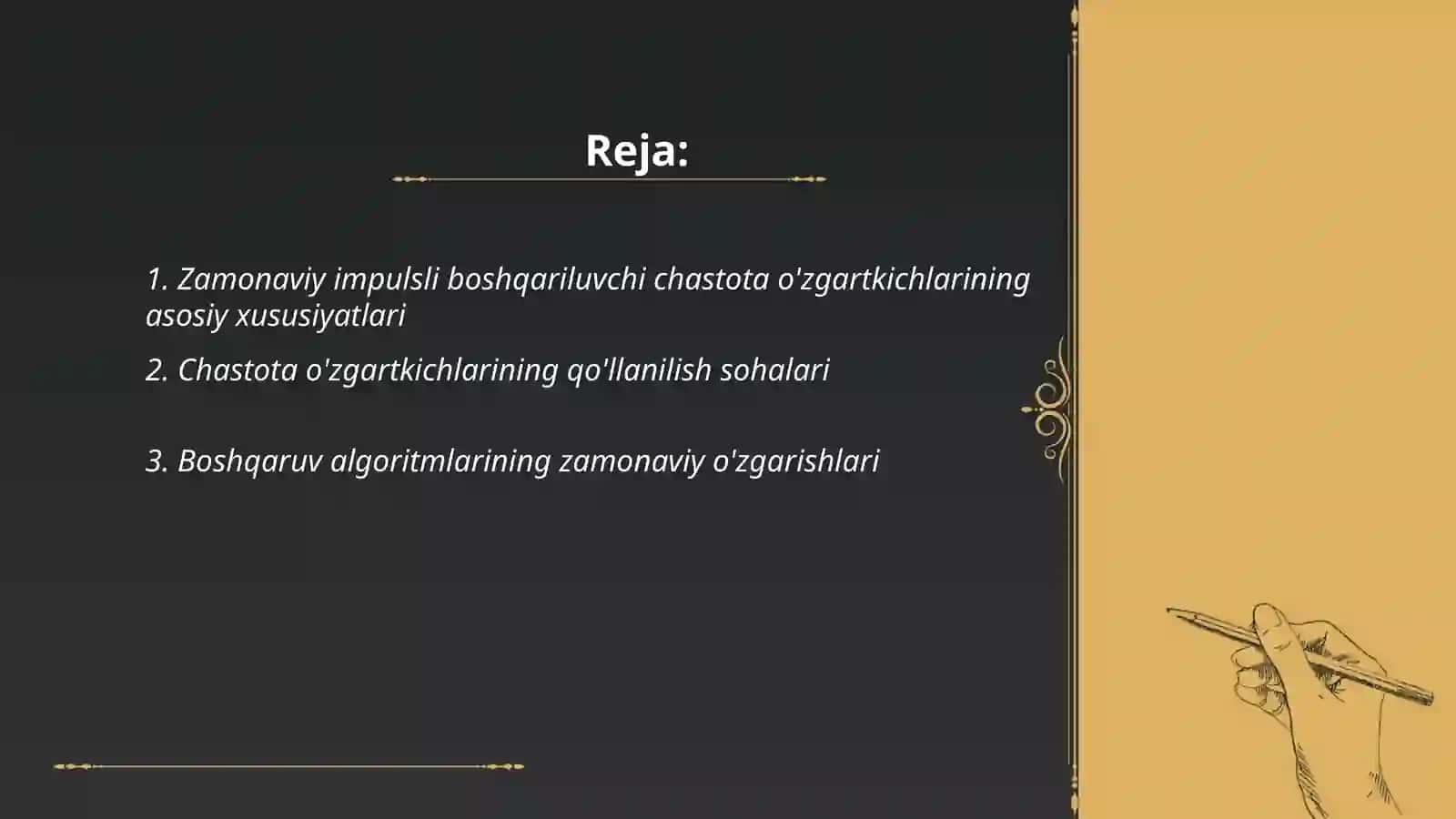 Zamonaviy keng impulsli boshqariluvchi chastota o'zgartkichlari 2