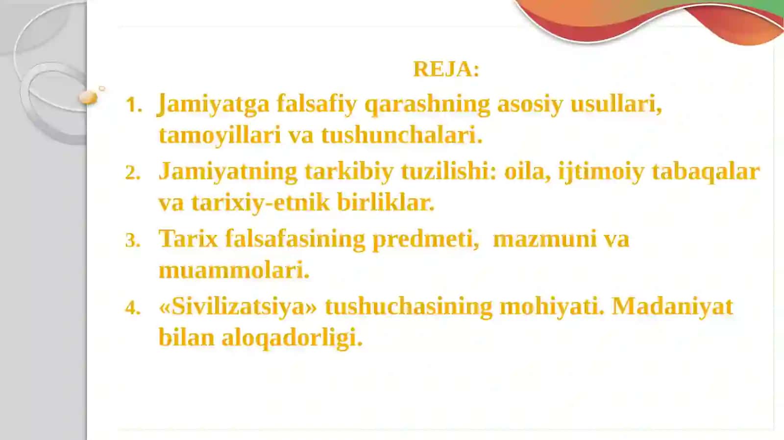 HSM: Jamoyat Falsafasi 2