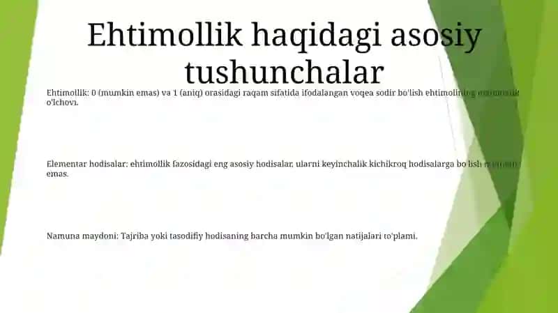 Elementar Hodisalar Fazosi 2