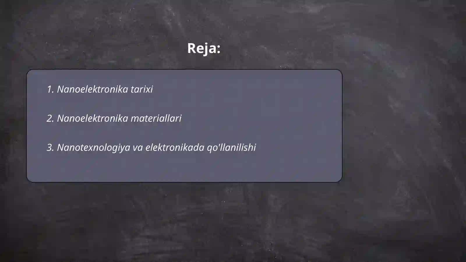 Nanoelektronika va uning materiallari 2