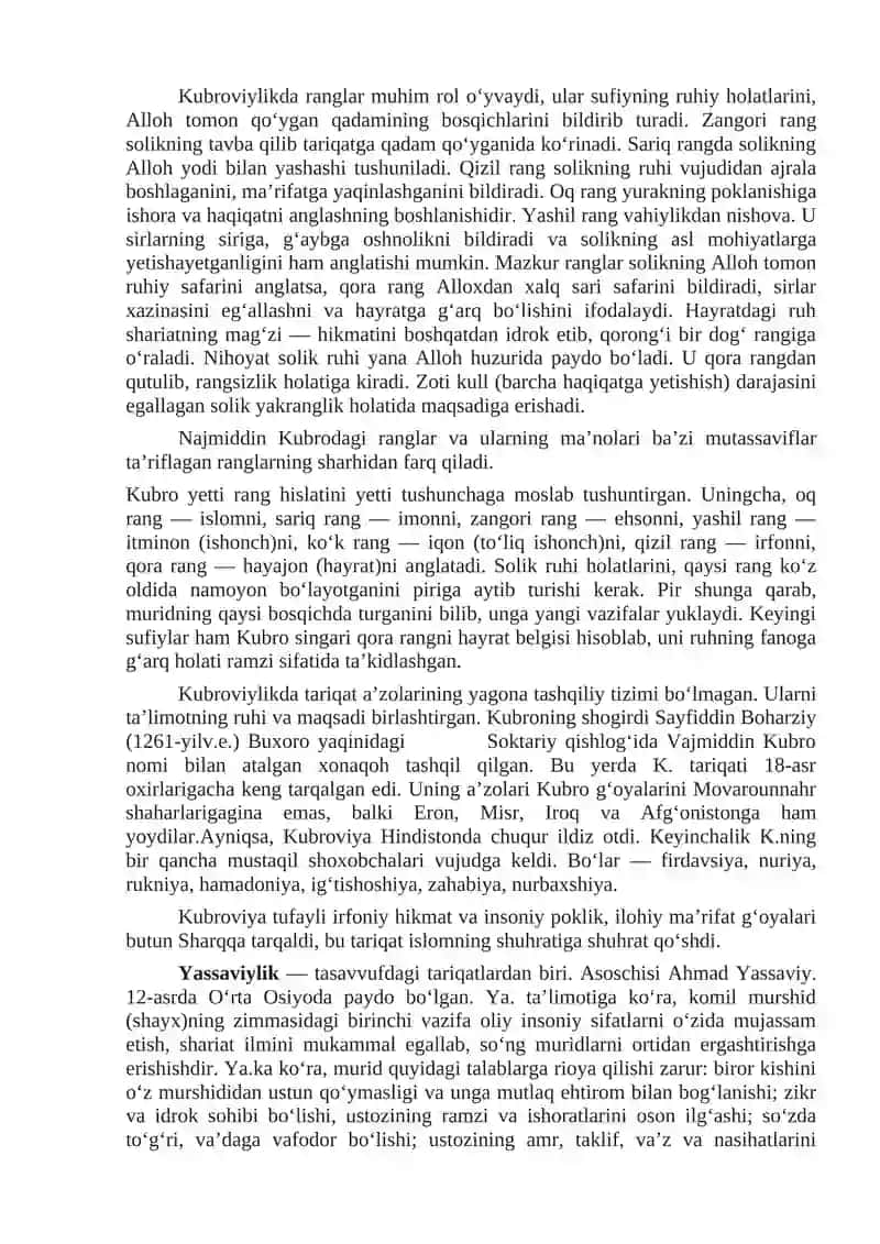 Yassaviya va Kubroviylik tariqatlari 2