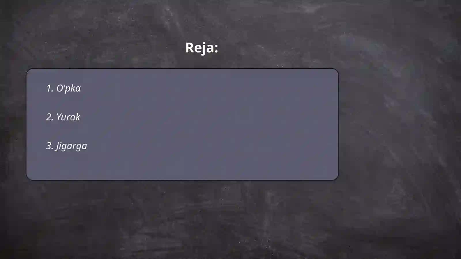 Ichki organlar. Speonxologiya 2