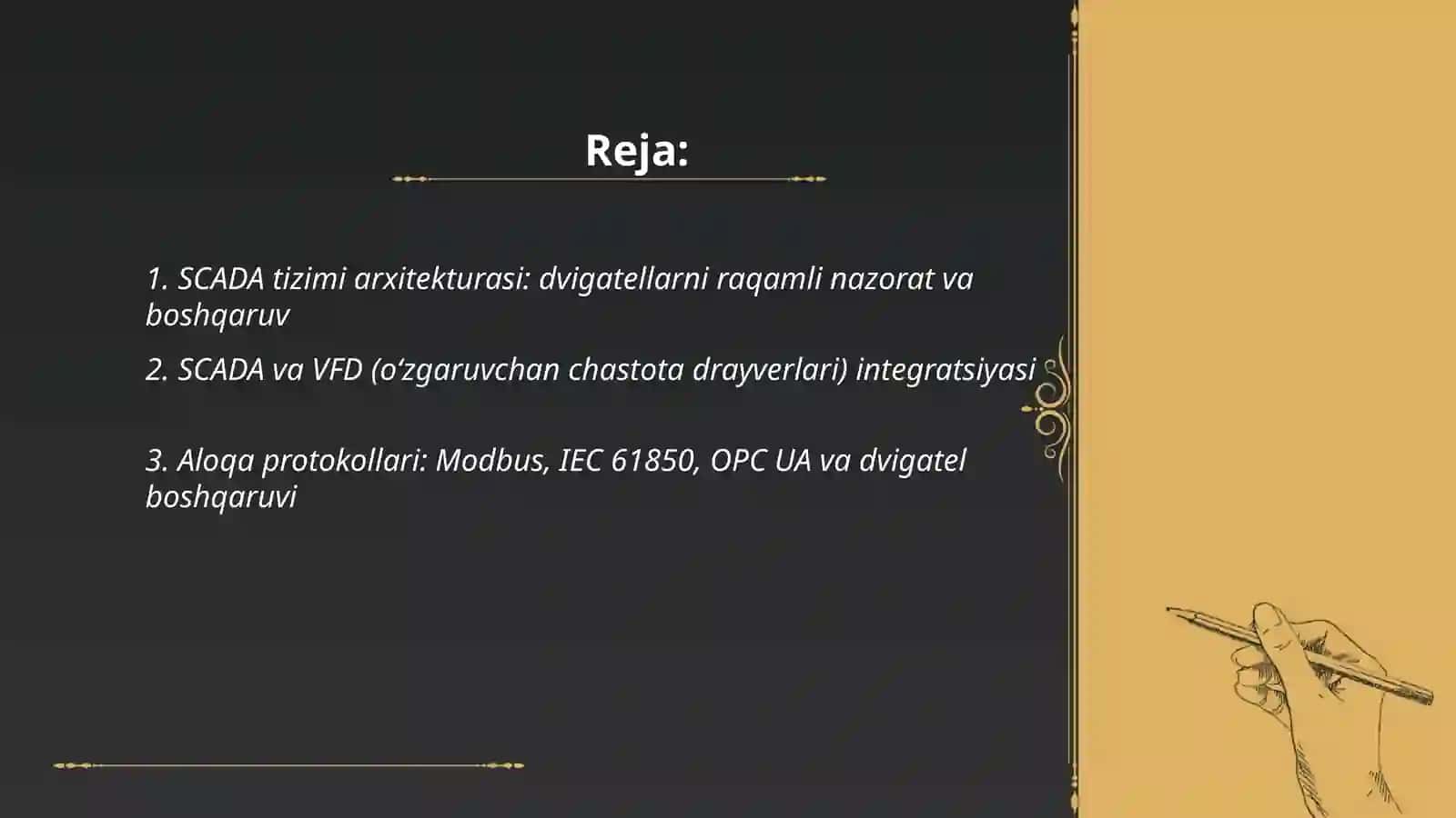 SCADA tizimlarida dvigitel nazorati va boshqaruvi 2
