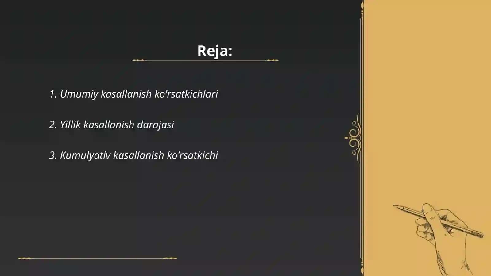 Umumiy kasallanish ko'rsatkichlari 2