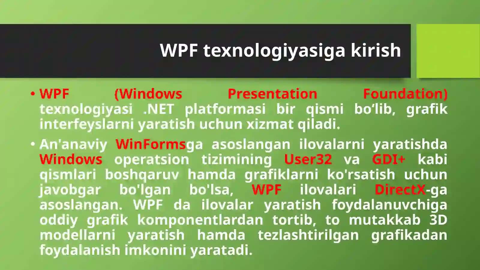 WPF va XAML 2