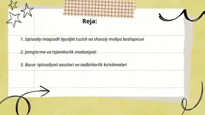 Iqtisodiy tarbiya 2