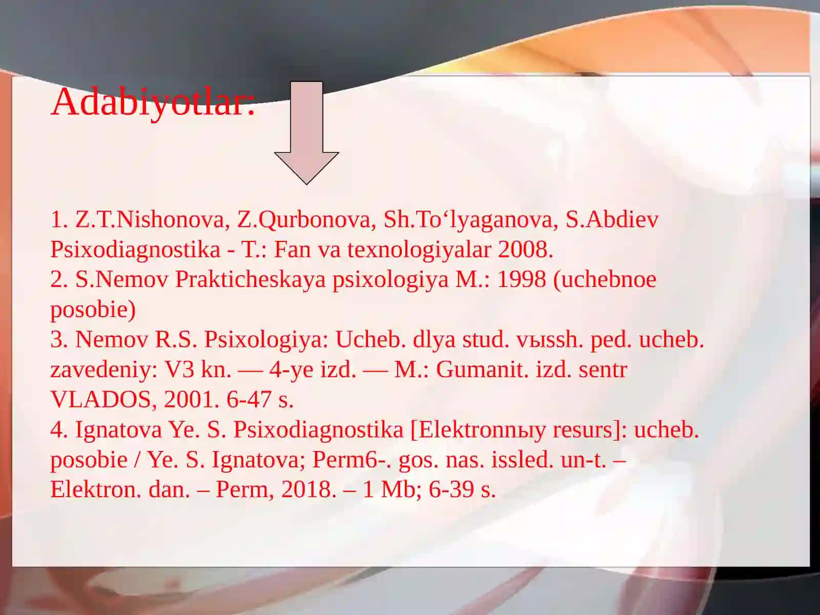 Psixodiagnostikaning nazariy asoslari 2